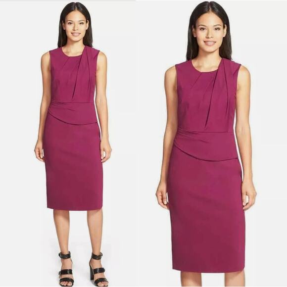 Kobi Halperin Burgundy Purple Ruched Dress – Size 10 - Picture 1 of 9
